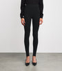 Max Mara Black Wool-Blend Rib-Knit Leggings