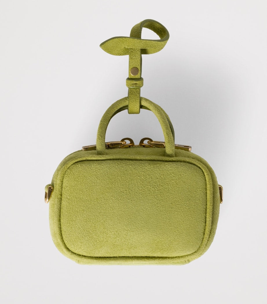 Green Suede Beau Micro Bag