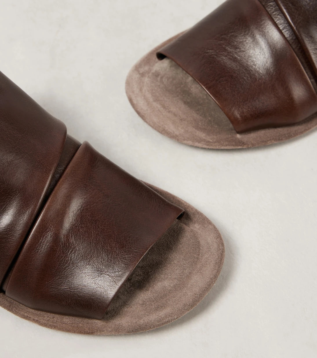 Brunello Cucinelli - Ruched leather slides