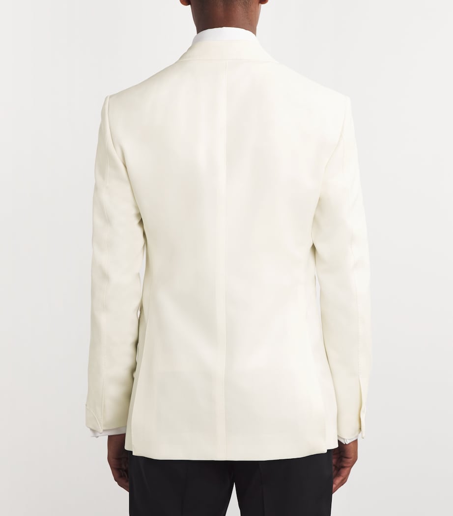 White Wool-Mohair Tuxedo Jacket