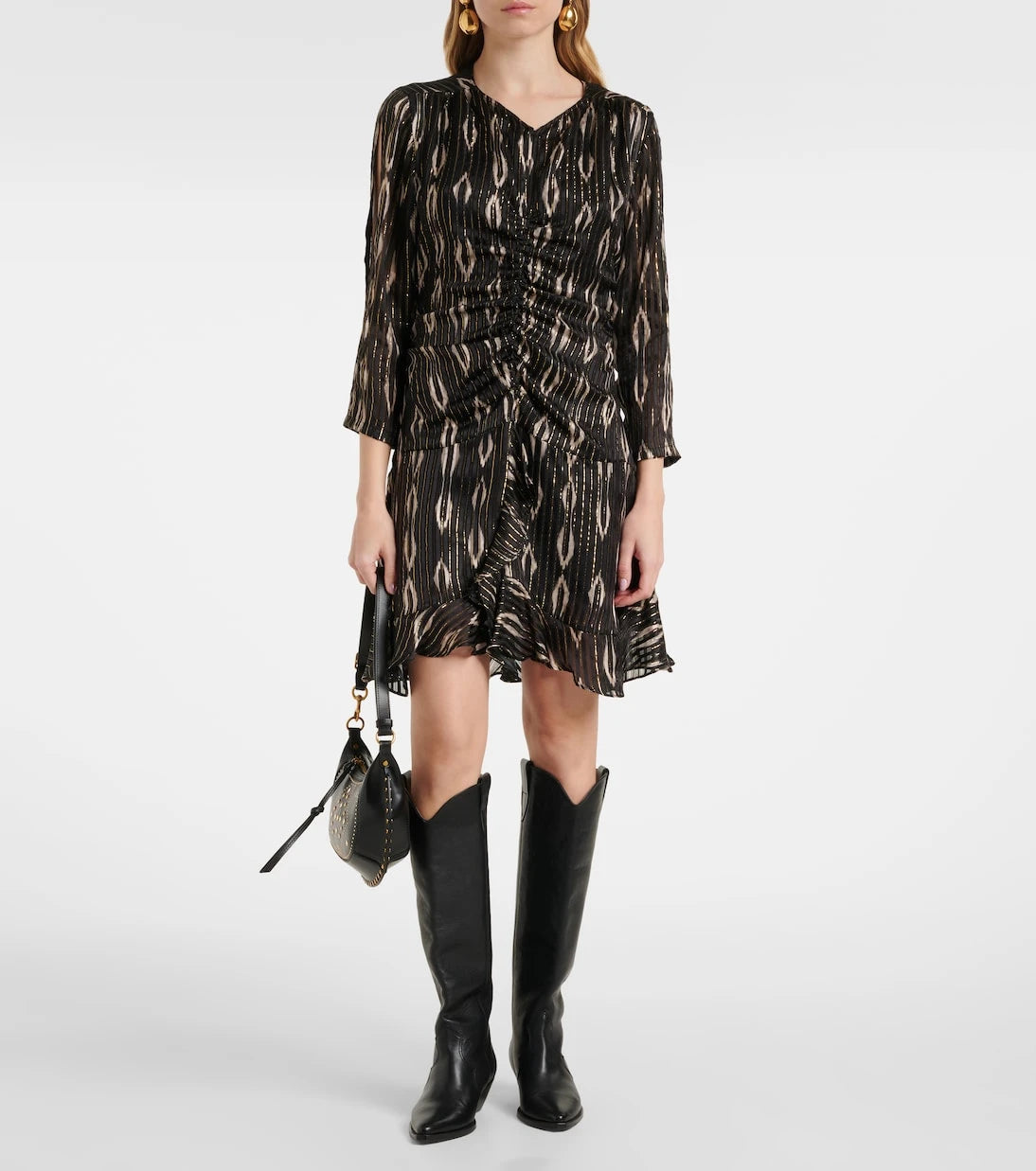 Isabel Marant - Octavia snake-effect silk-blend minidress