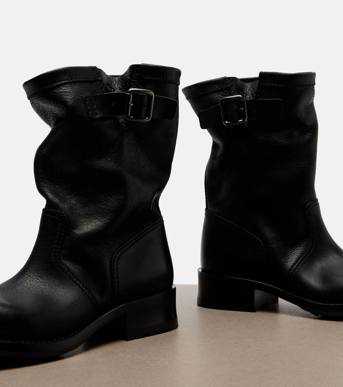 Prada - Leather mid-calf boots
