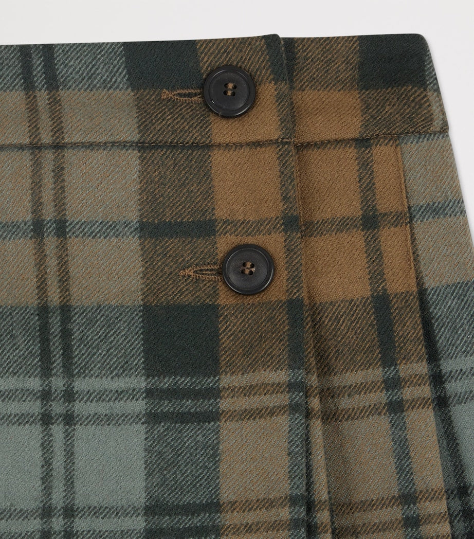Wool Plaid Mini Skirt (10-14 Years)