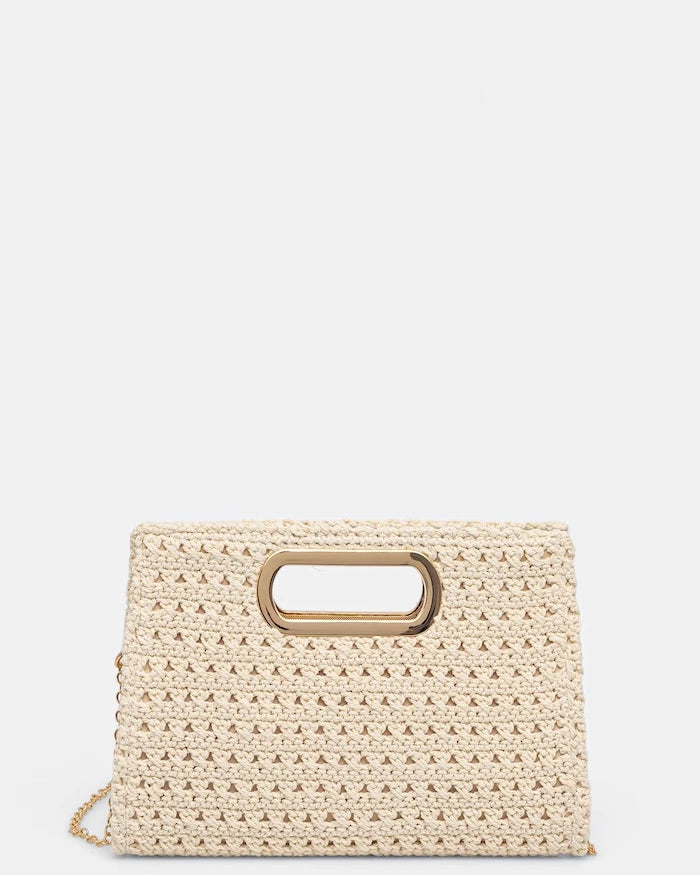 Morgan örgü kumaştan kadın crossbody çanta