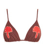 Johanna Ortiz Brown Embroidered Heatwave Bikini Top