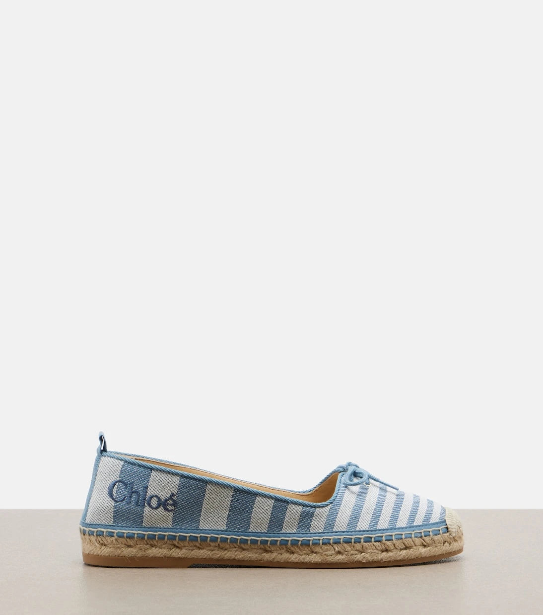 Chloé - Isla striped canvas espadrilles