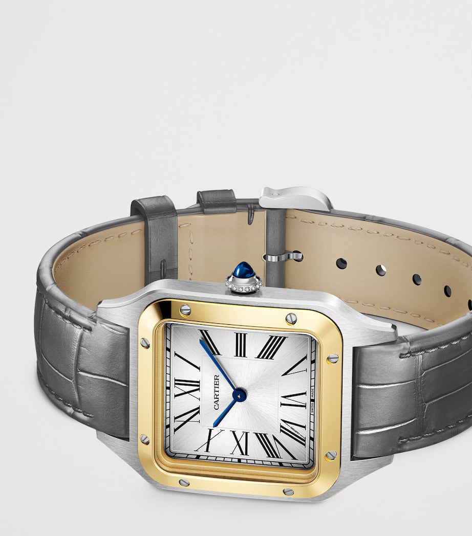 Extra Large Steel and Yellow Gold Santos-Dumont Watch 46.6mm