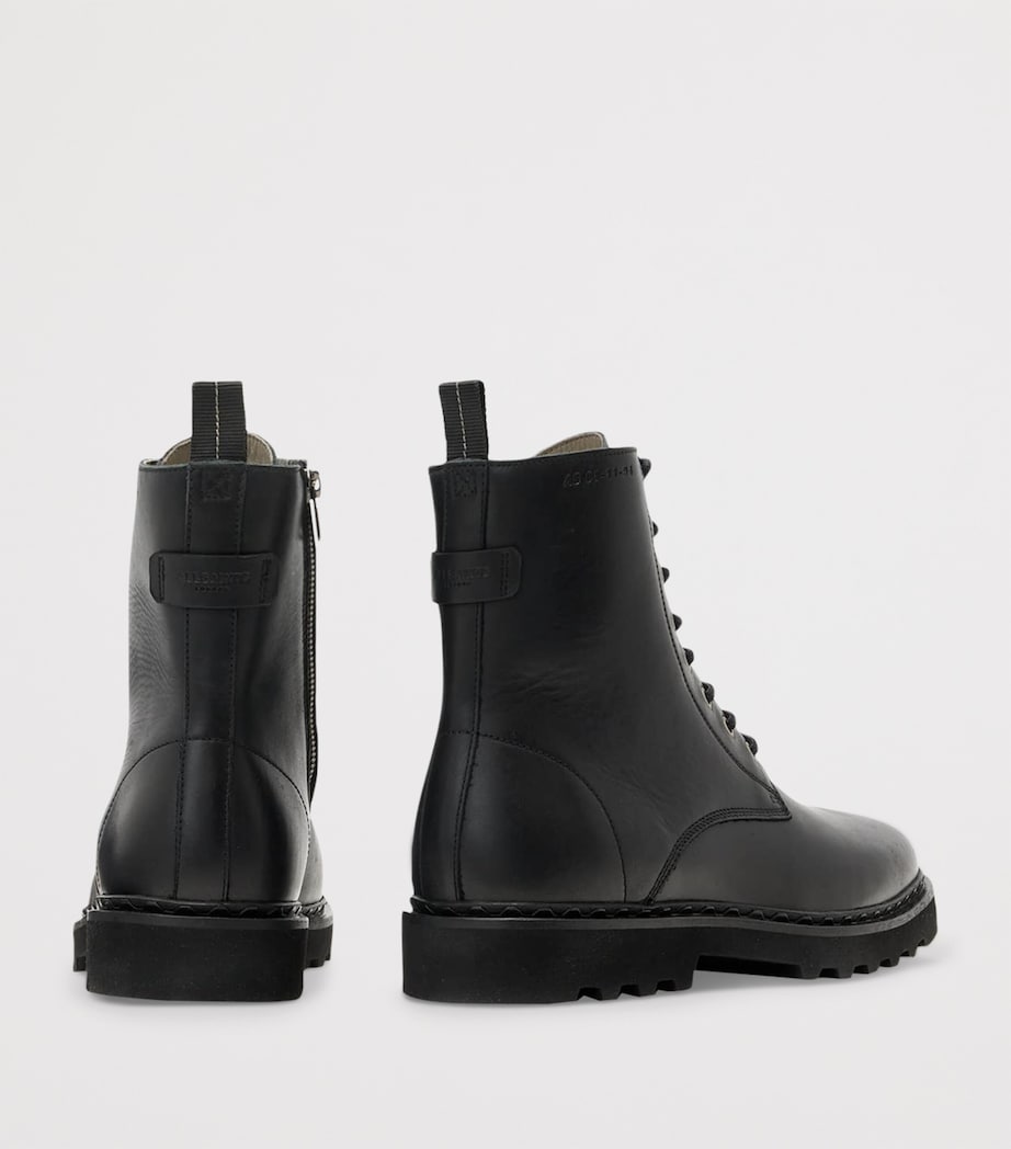 Leather Skiff Military Boots