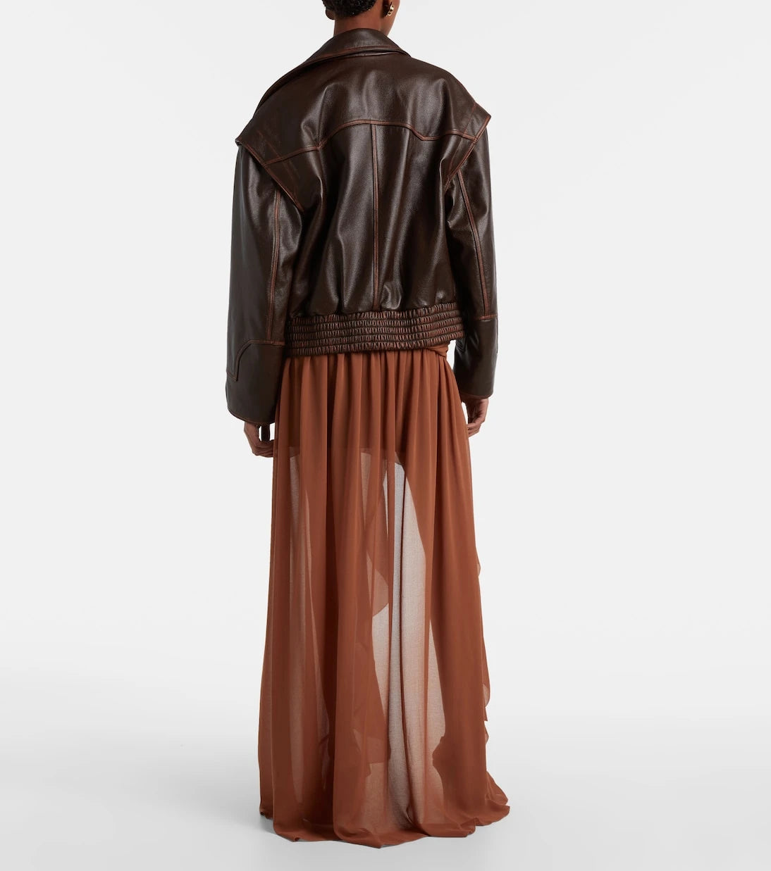 Jacques Wei - Draped asymmetric maxi skirt