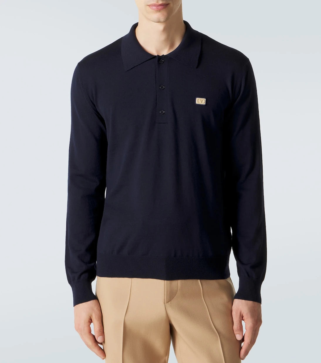 Valentino - VLogo virgin wool polo sweater