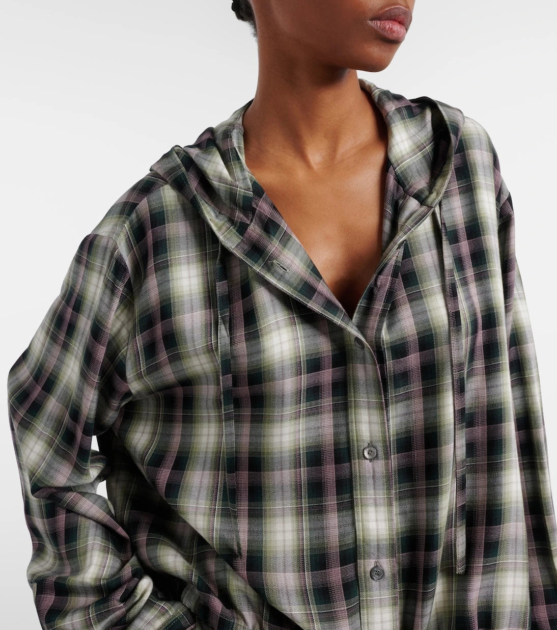 Acne Studios - Sip checked cropped overshirt