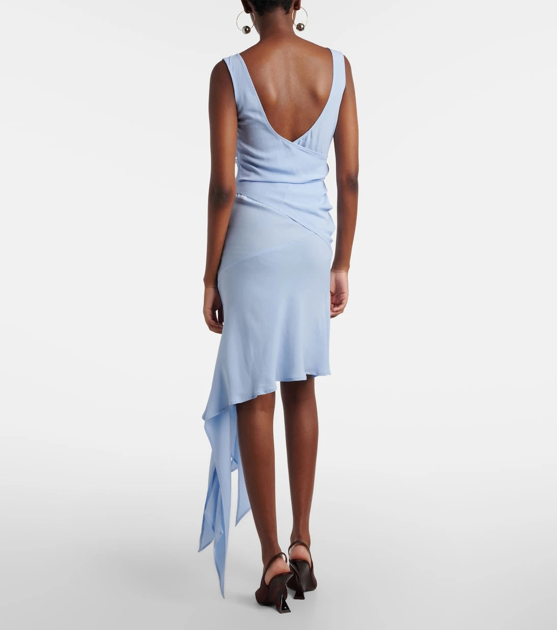 The Attico - Draped crêpe minidress
