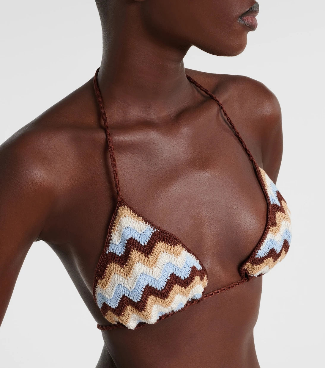 Anna Kosturova - Summer Chevron crochet cotton bikini top
