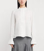 Cotton Pleated Blouse SOFT WHITE
