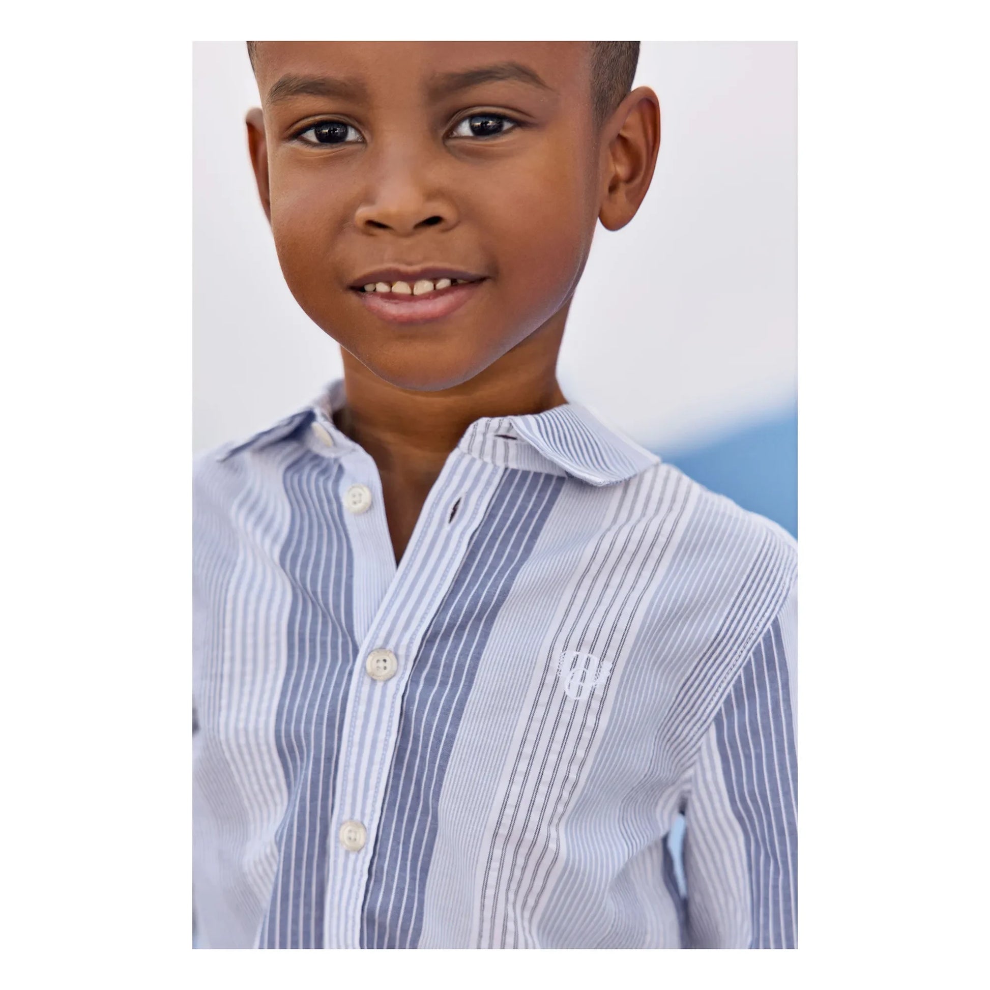 Tartine et Chocolat - Constrasted Bands Shirt | Blue