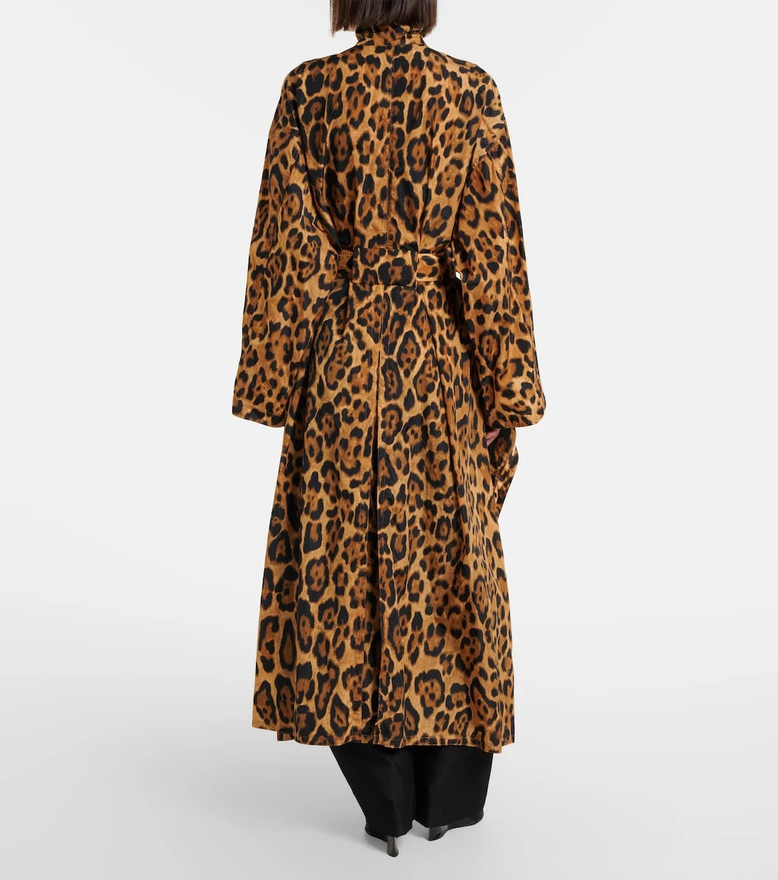 Alaïa - Animal-print taffeta trench coat