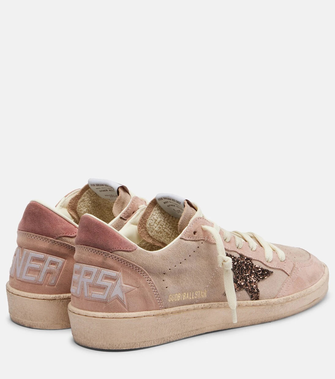 Golden Goose - حذاء سنيكرز Ball Star من جلد السويد اللامع
