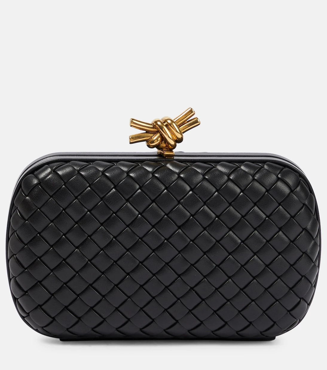 Bottega Veneta - حقيبة كلاتش من جلد نوت إنترشيو