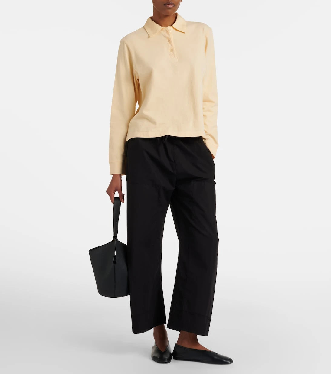 Leset - Kyoto cropped cotton wide-leg pants