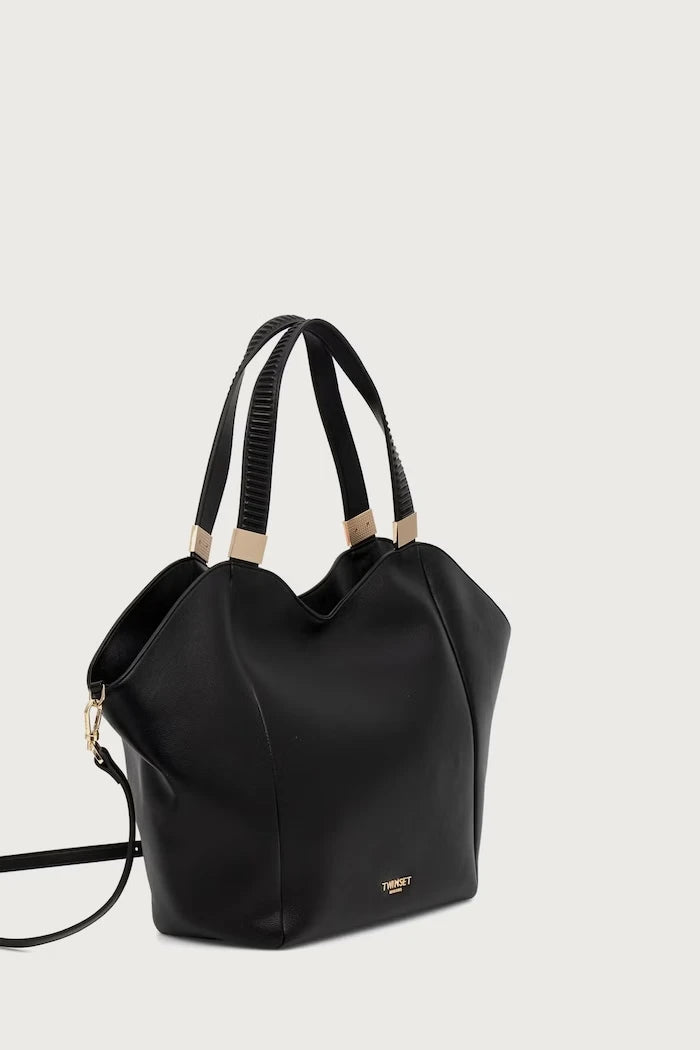 Twinset kadın tote çanta, suni deriden
