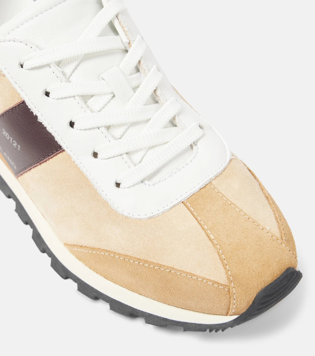 Hogan - Leather-trimmed suede sneakers
