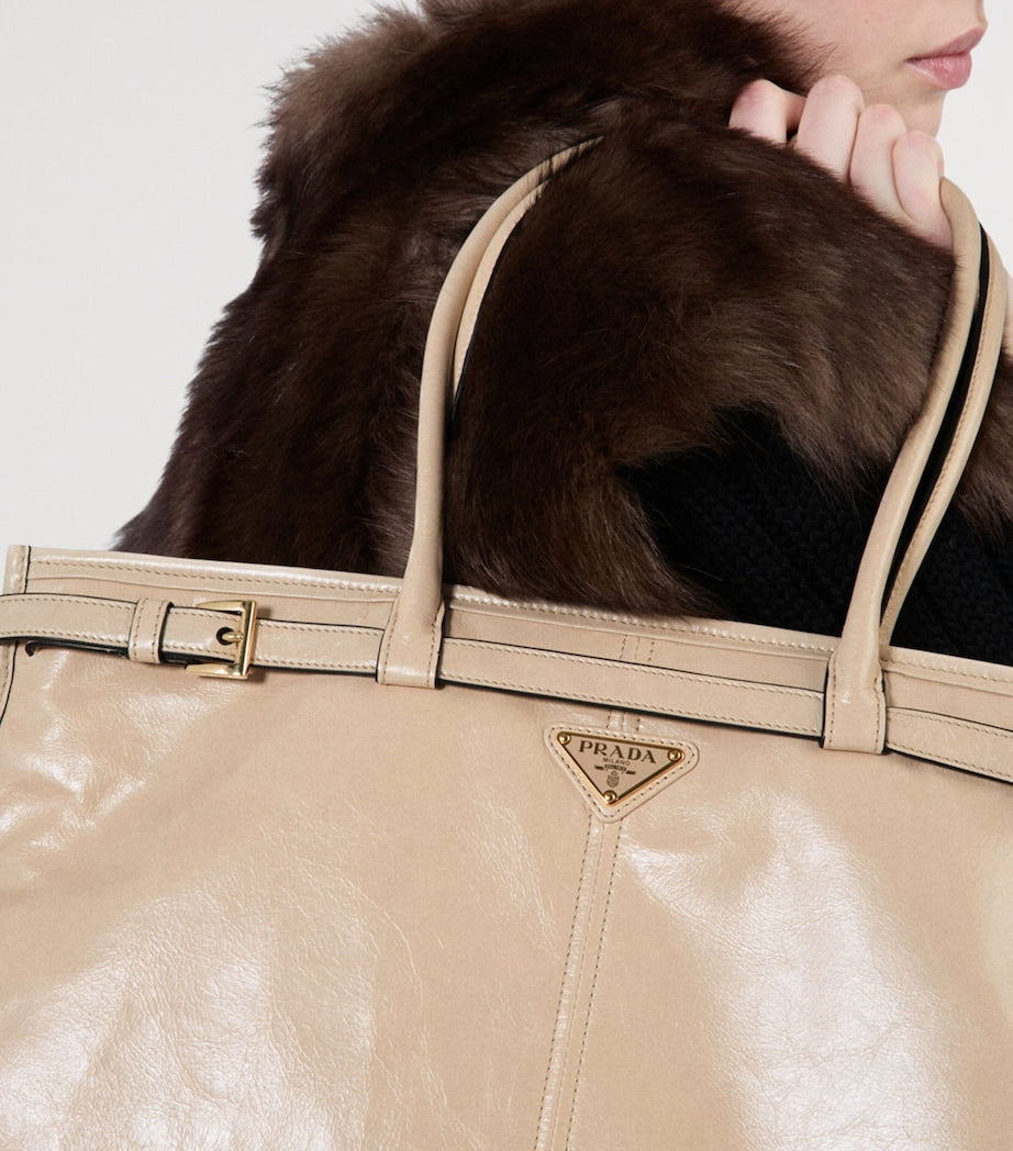 Extra Large Leather Bonnie Shoulder Bag