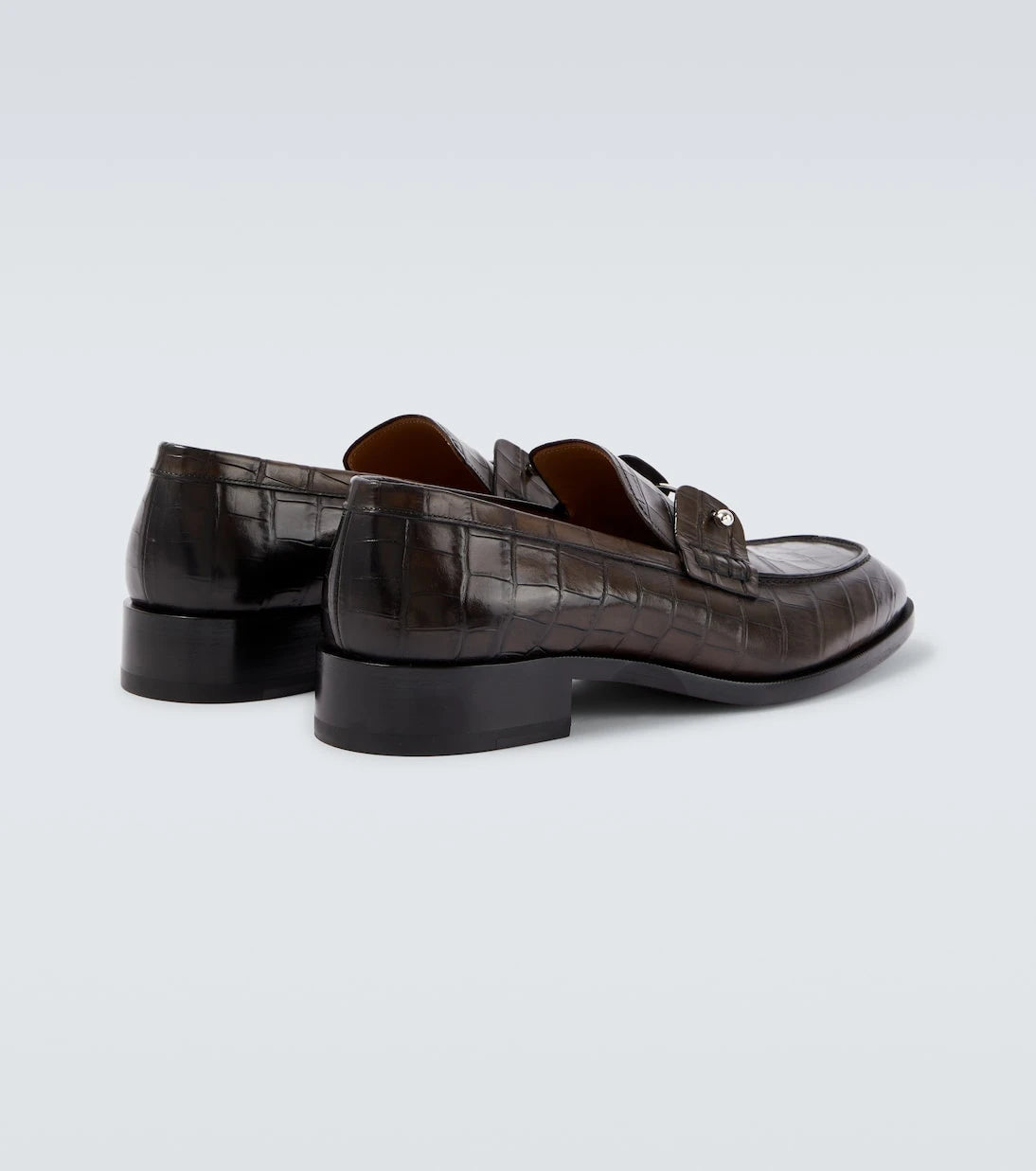 Christian Louboutin - Chambelimoc croc-effect leather loafers