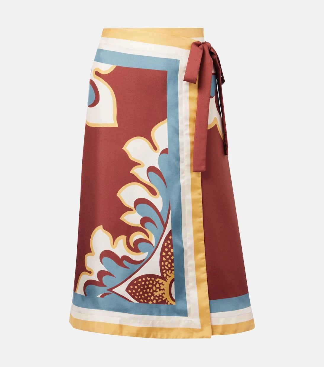 La DoubleJ - Printed silk wrap skirt