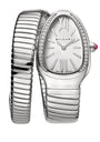 Stainless Steel and Diamond Serpenti Tubogas Watch 35mm
