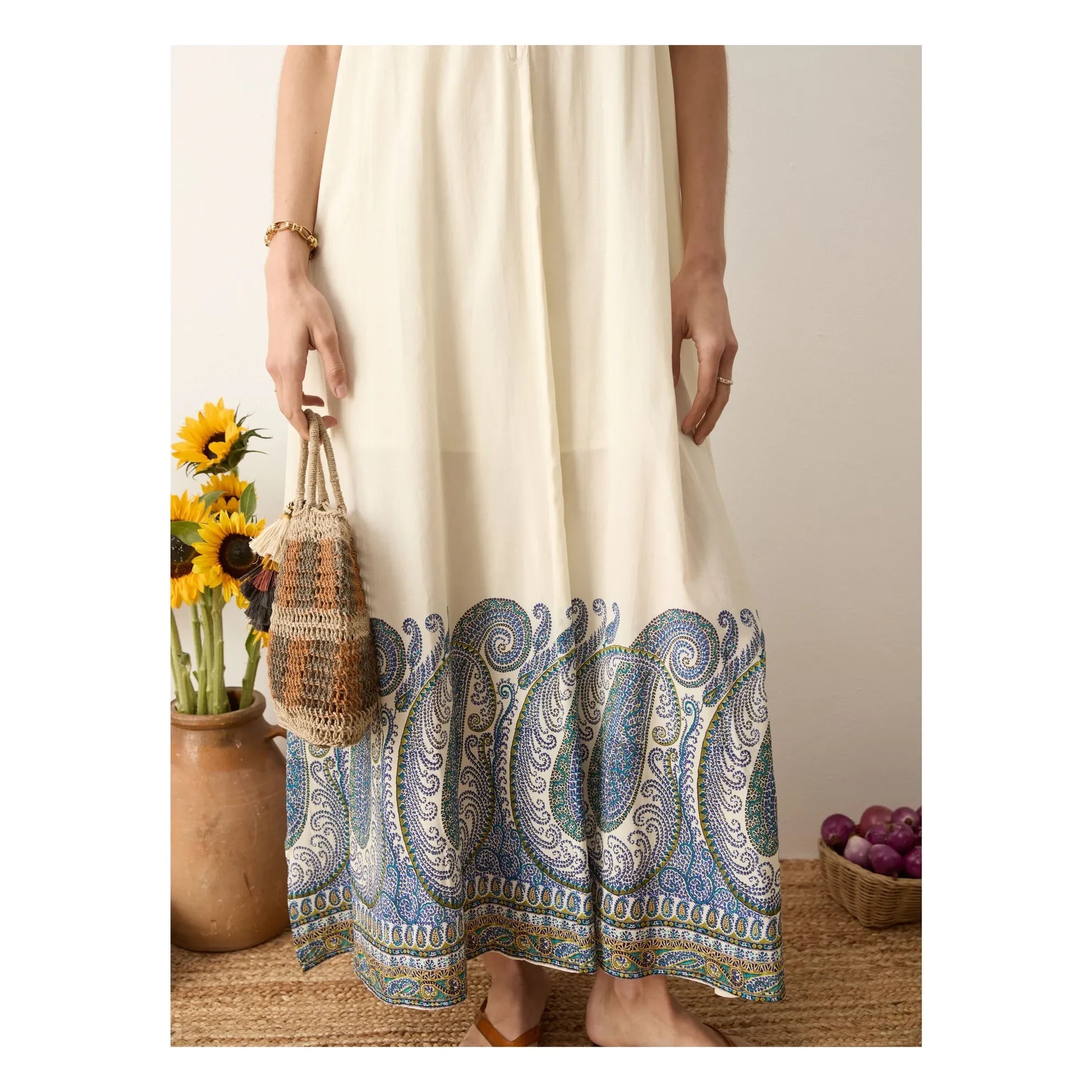 Boteh - Arcadia Cotton Dress | Lapis-lazuli