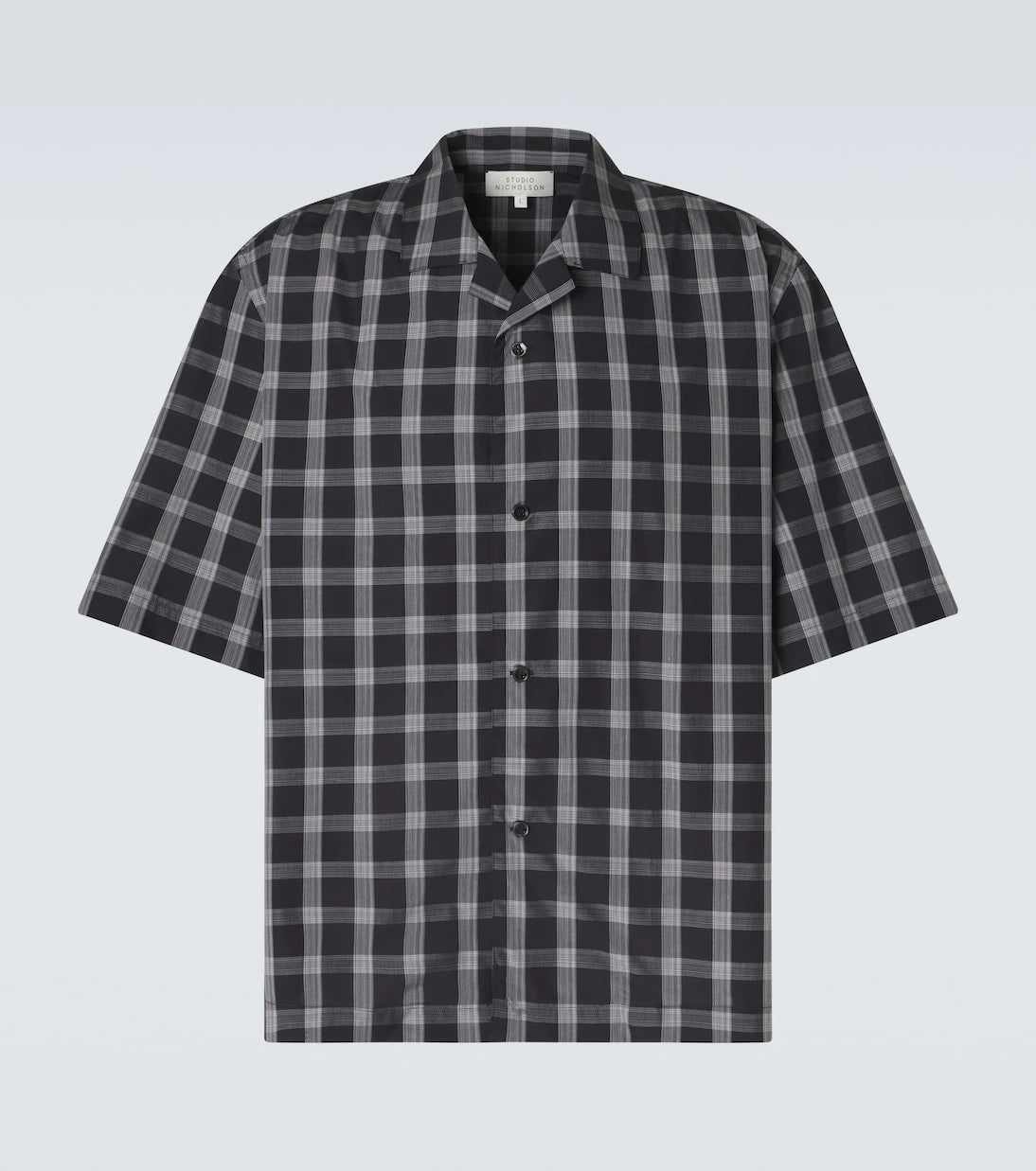 Studio Nicholson - Kline checked cotton bowling shirt
