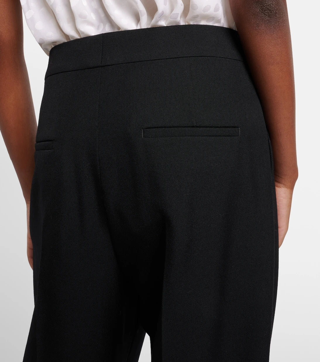 Chloé - Pleated high-rise wool gabardine wide-leg pants