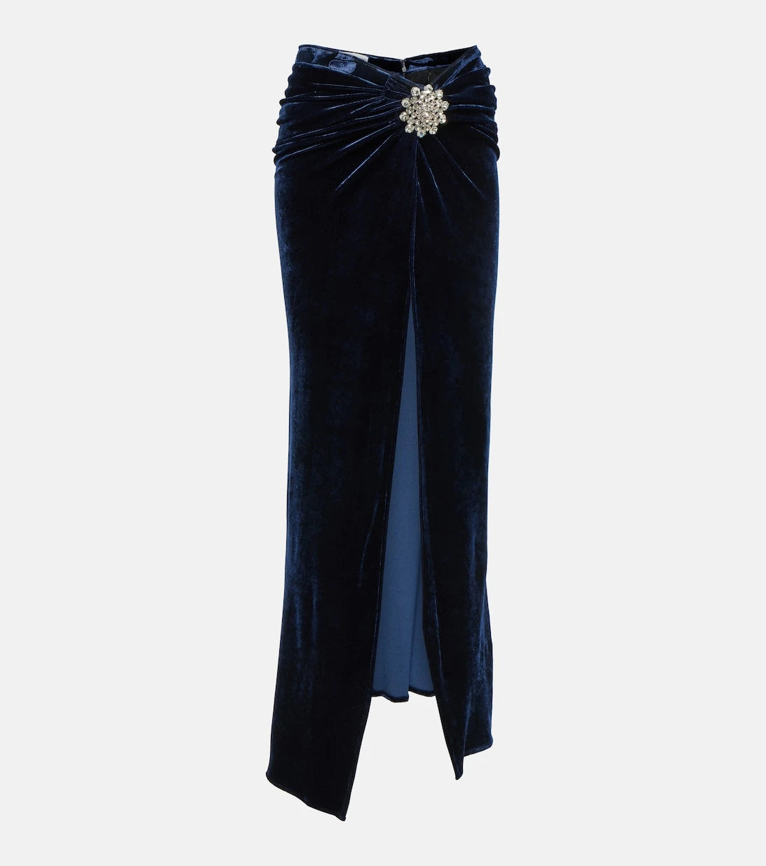 Rabanne - Embellished velvet maxi skirt