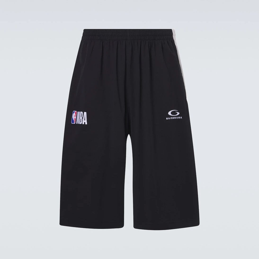 Balenciaga - x NBA logo cotton fleece shorts
