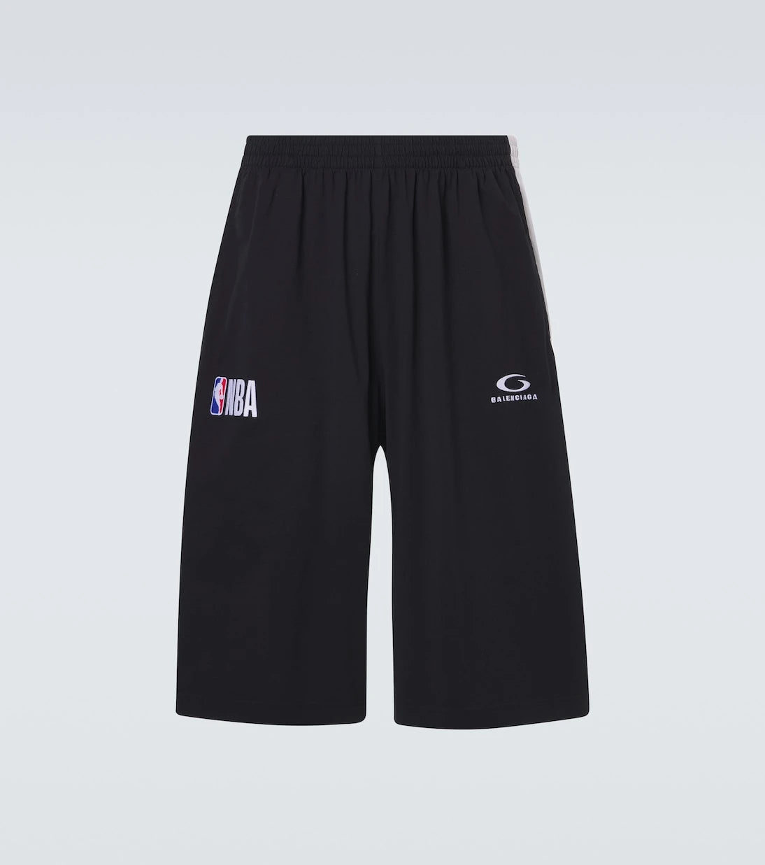 Balenciaga - x NBA logo cotton fleece shorts