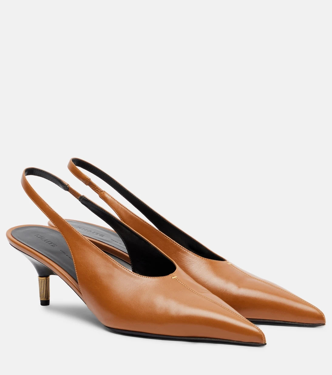 Khaite - Bella 55 leather slingback pumps