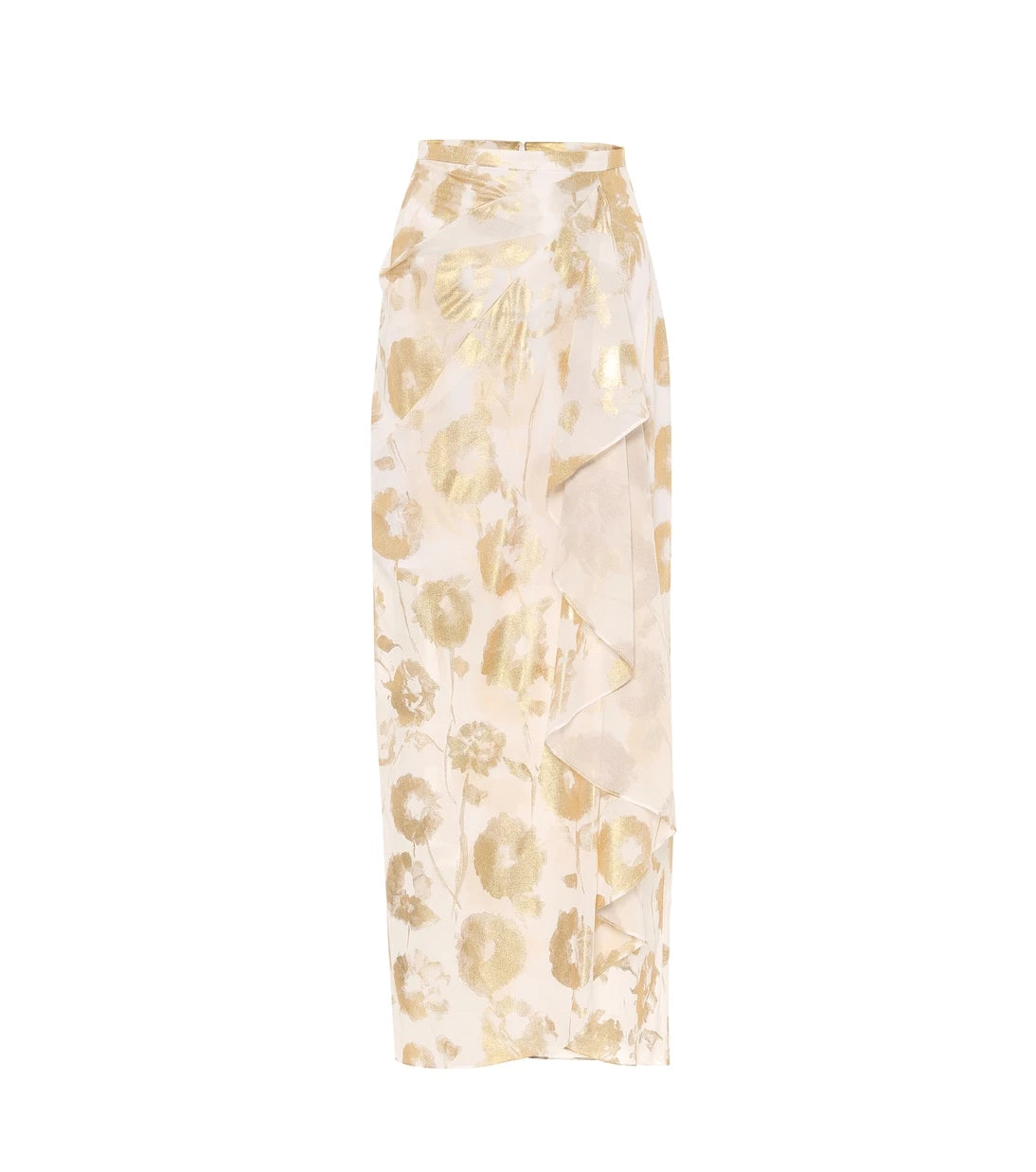 Halpern - Floral cotton-voile wrap skirt