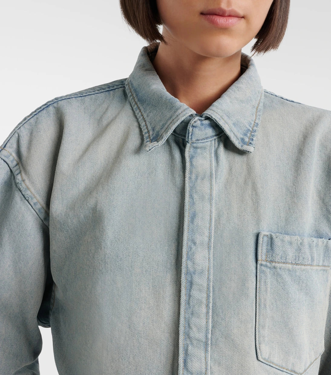 Balenciaga - Cropped denim shirt