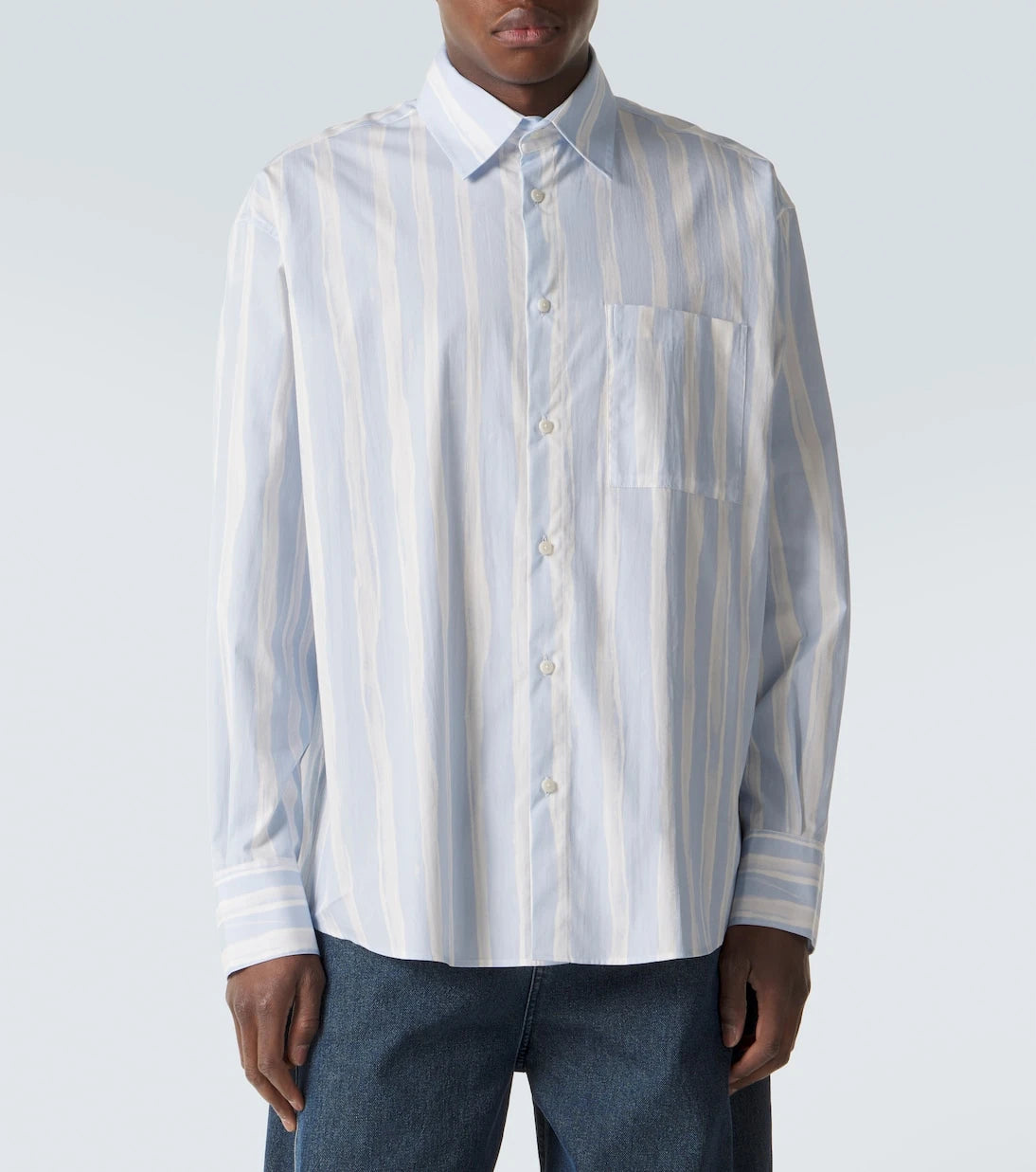 Jacquemus - قميص كامارج مخطط من القطن