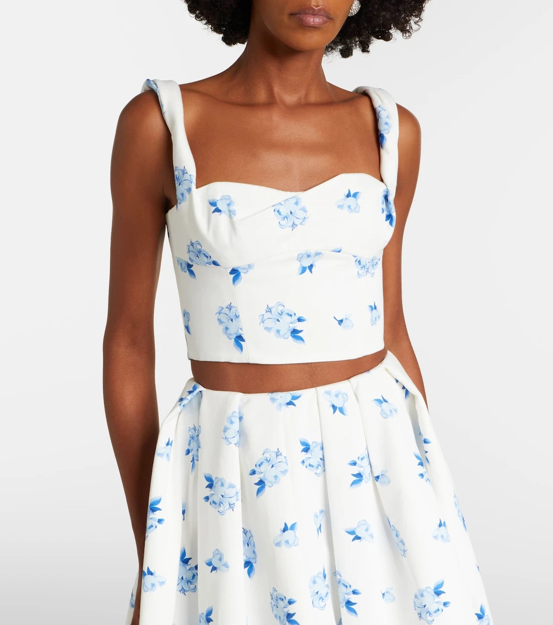 Leo Lin - Lexi floral cotton crop top