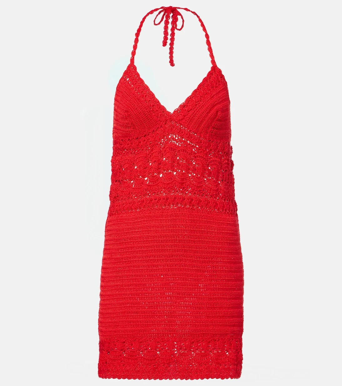 Anna Kosturova - Filigree crochet cotton minidress