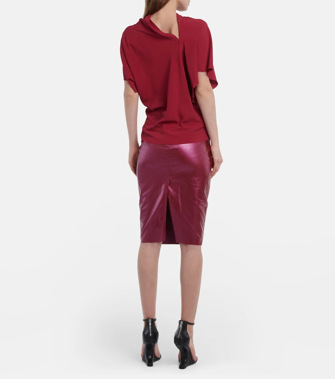 Rick Owens - Asymmetrical silk-blend top