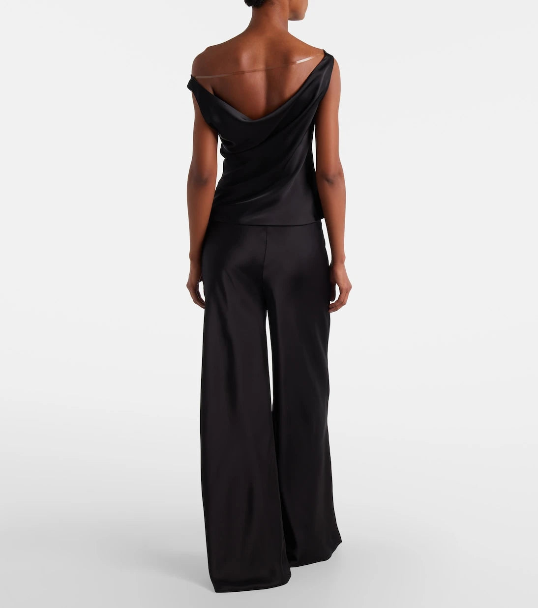 Norma Kamali - Satin wide-leg pants