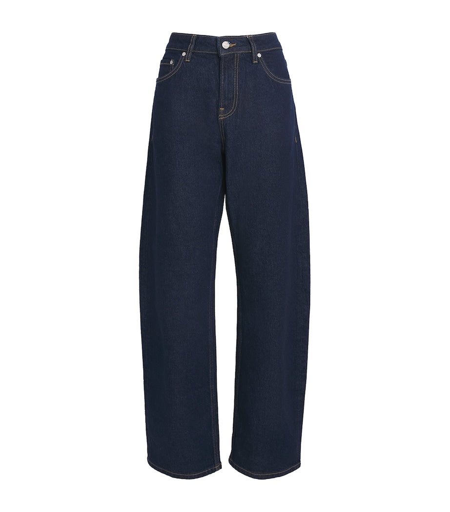 EB Denim Navy Alida Barrel-Leg Jeans