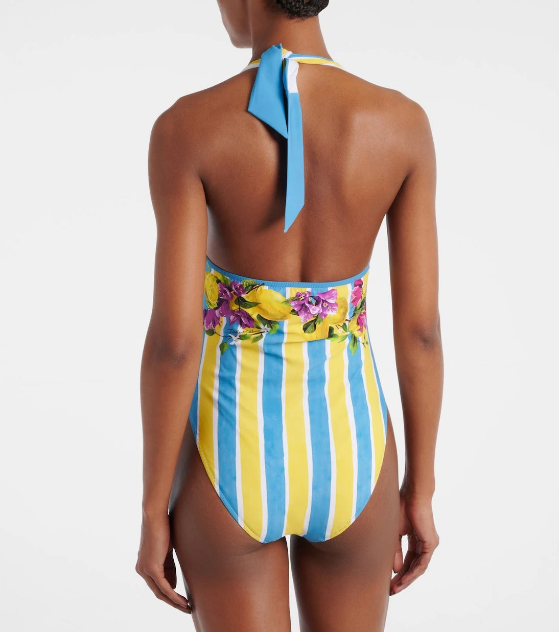 Dolce&Gabbana - Printed halterneck swimsuit