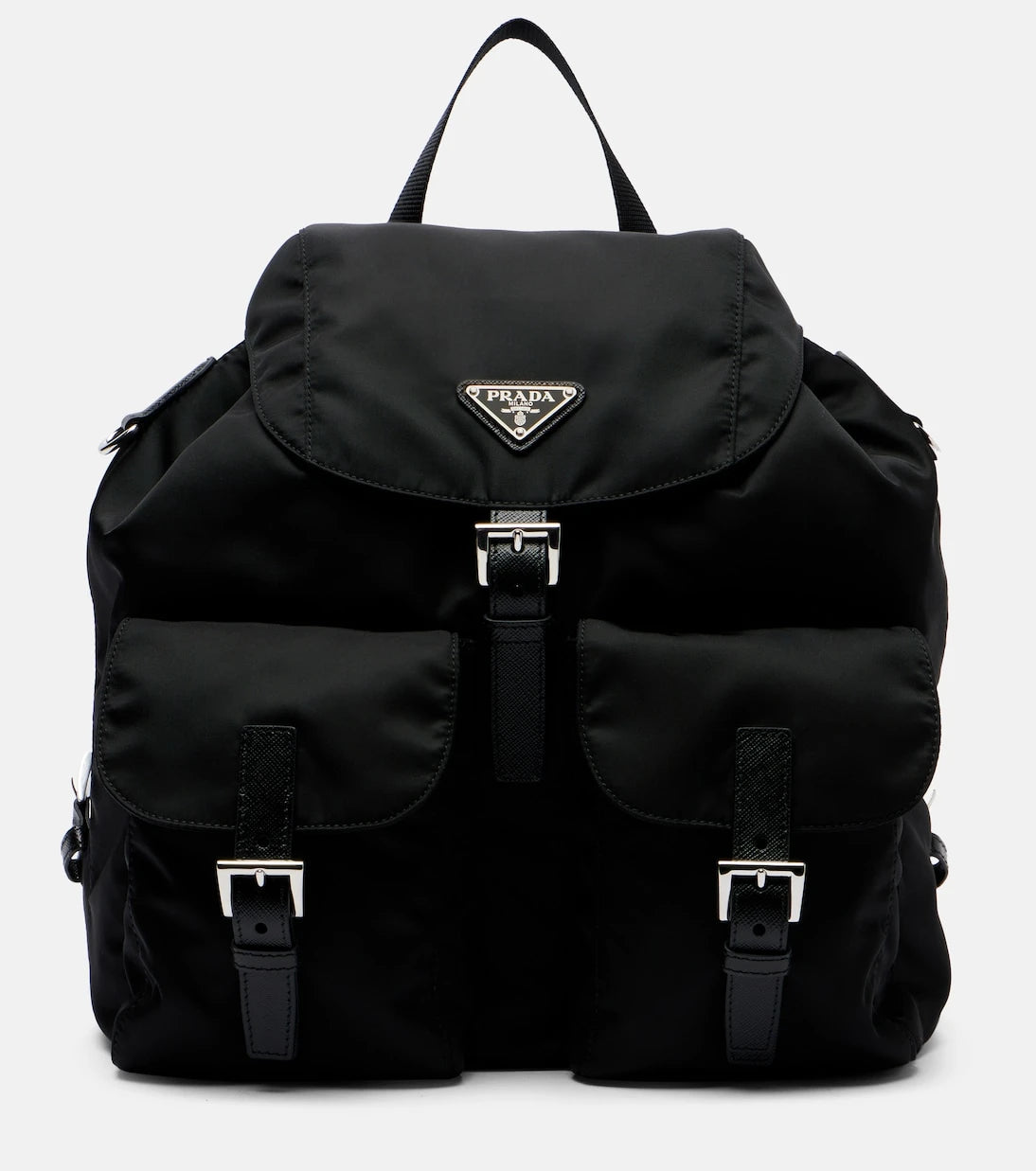 Prada - Re-Nylon Medium leather-trimmed backpack