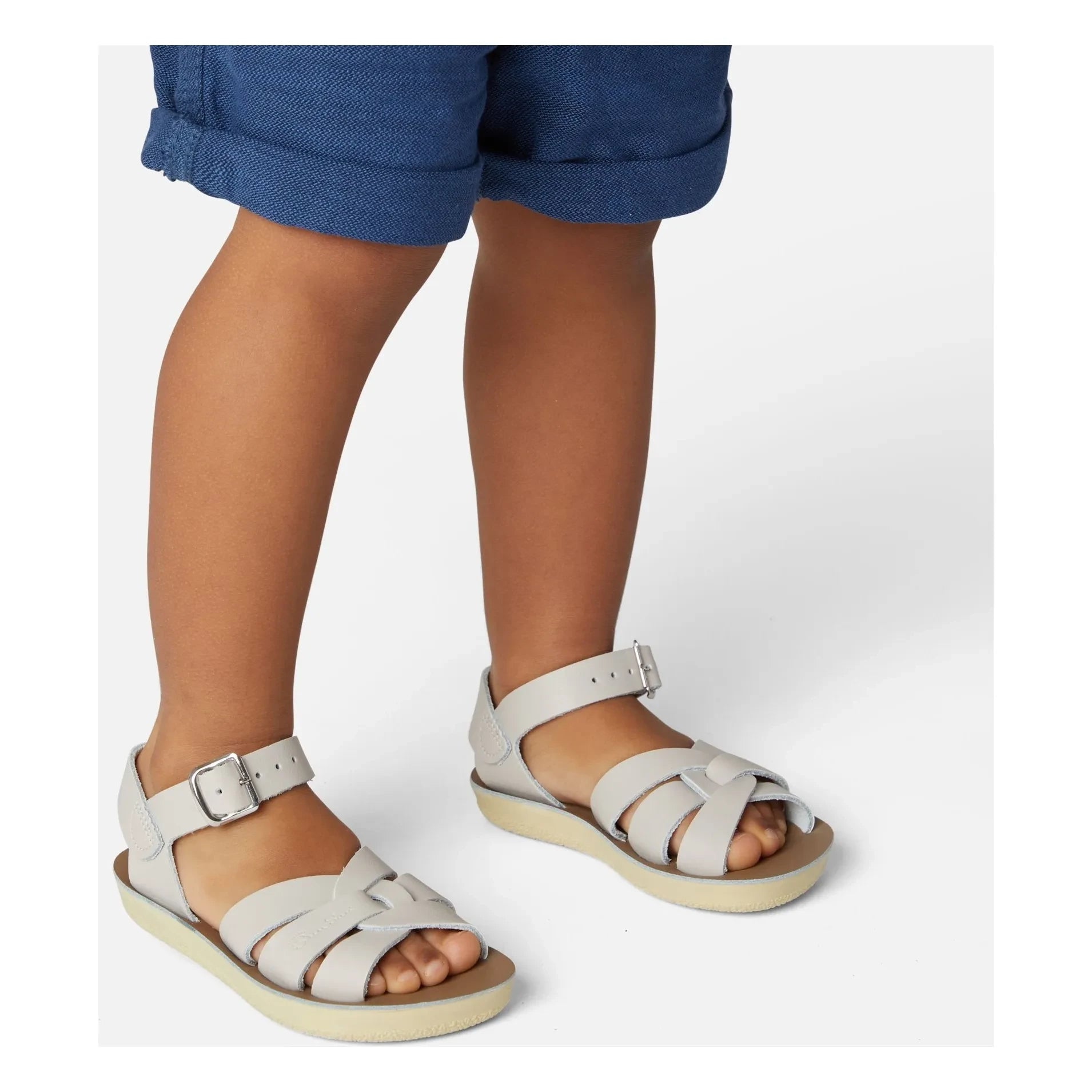 Salt-Water - Waterproof Swimmer Leather Sandals | Beige