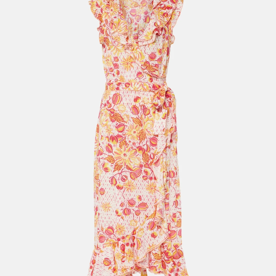 Poupette St Barth - Aude ruffled floral wrap dress