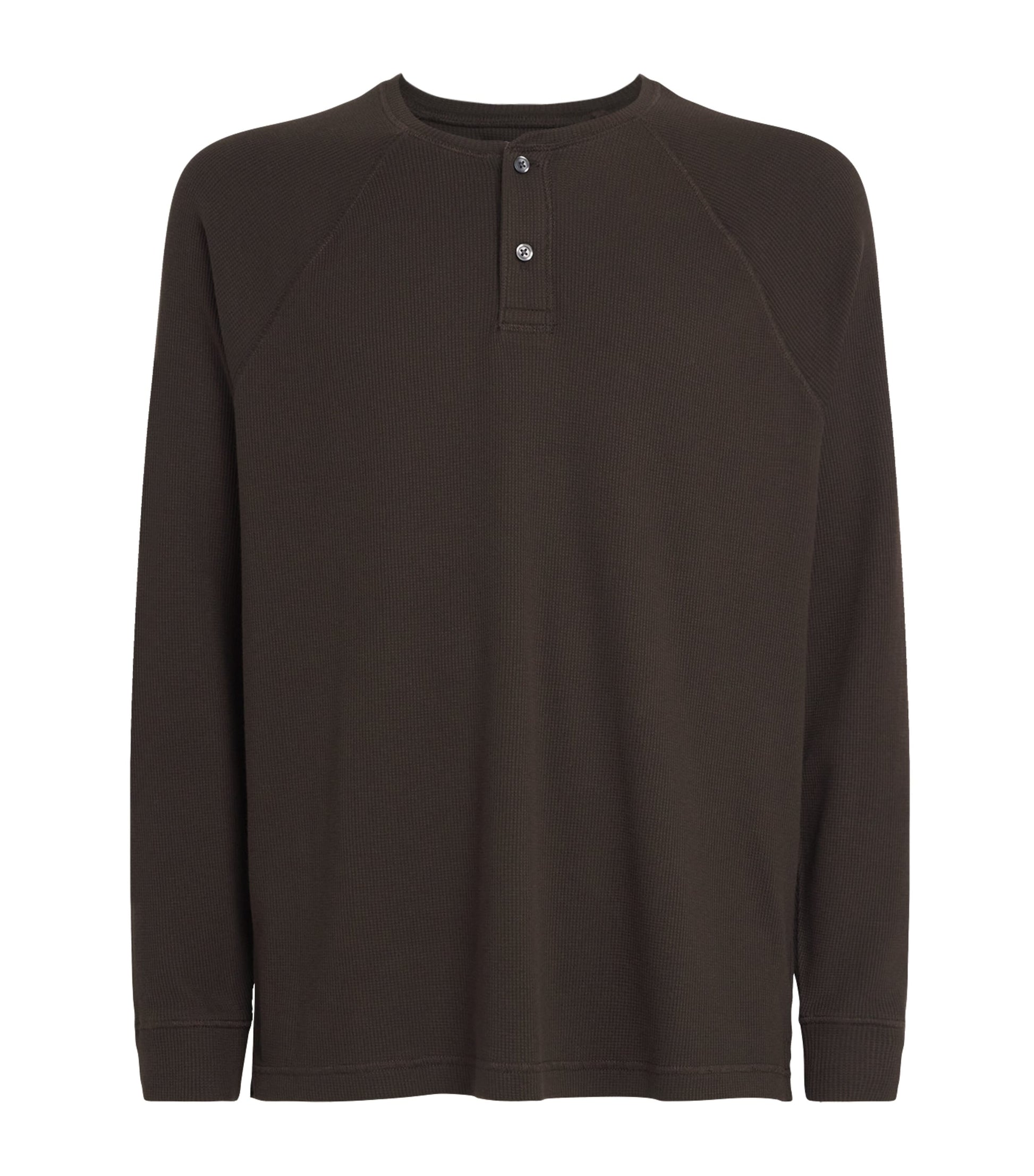 Long-Sleeved Henley Top
