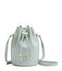 Valentino Garavani Grey Mini Leather VLogo Signature Bucket Bag